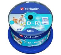 CD-R Verbatim - Spindle - 700 MB - 52x - Data Life Plus - Printable - 43438 (Con