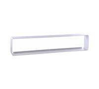 CD SCAFFALE Stile Retro Cube | Bianco, Metallo Laccato, 120 cm | per 100 CDs, scaffale pensile