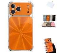 CD-Texture Case Cover Phone,Shockproof Protective Cover,Gradient Scratch-Proof Phone Case with Quad-Corner Drop-Proof & Full Camera Protection for iPhone17/16/15 Pro Max (Orange, for 17 Air)