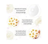 CD Trasparenti per Dipingere CD Vuoti per La Decorazione DIY Parete Estetica Cd Room Decor CD da Parete Trasparenti Artigianato (50 Pezzi)