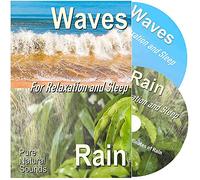 CD1: The Sound of Waves on the Beach - Relax or Go to Sleep to Pure Natural Sounds ~ CD1: The Sound of Waves on the Beach ~ CD2: The Sound of Rain in the Forest - For Relaxation, Meditation, Massage and Sleep, Anxiety, Stress and Tinnitus.