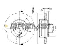 CD6366V Coppia 2 dischi freno BREMSI CHRYSLER VOYAGER II (ES) 2.5 i MPV Space