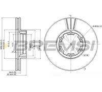 CD7016V Coppia 2 dischi freno BREMSI NISSAN Trade Pianale Piatto Telaio 2.3 D 1