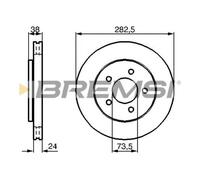 CD7059V Coppia 2 dischi freno BREMSI CHRYSLER VOYAGER III (GS) 2.4 i MPV Spac