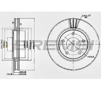 CD7214V Coppia 2 dischi freno BREMSI CHRYSLER VOYAGER IV (RG RS) 2.4 MPV Spa