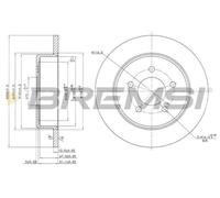 CD7492S Coppia 2 dischi freno BREMSI CHRYSLER GRAND VOYAGER V (RT) 3.3 MPV Sp