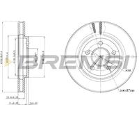 CD8001V Coppia 2 dischi freno BREMSI CHRYSLER VOYAGER III (GS) 2.4 i MPV Spac