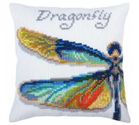 CdA Cuscino a punto croce "Dragonfly" 5363, 40x40cm, disegno di ricamo pre-diseg