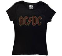 AC/DC Full Colour Logo Black M Donna Maglietta