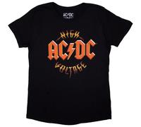 <![CDATA[AC/DC High Voltage RnR Black S Donna Maglietta]]>