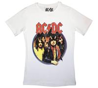 <![CDATA[AC/DC Highway To Hell Circle White S Donna Maglietta]]>