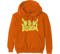 Billie Eilish Felpa con cappuccio Airbrush Flames Blohsh Orange L