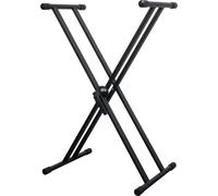 CASCHA Supporto per tastiera regolabile in altezza in metallo I supporto per tastiera antiscivolo doppio X-Frame