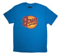 David Bowie T Shirt Vintage Diamond Dogs Logo Nuovo Ufficiale Uomo Blu Size M