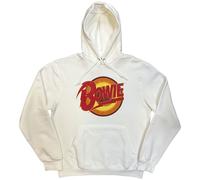 David Bowie - David Bowie Felpa con Cappuccio Vintage Diamond Dogs Logo Nuovo Ufficiale Unisex Size M
