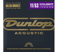 Dunlop DAB1152 Medium Light 011/052 Muta Corde per Chitarra Acustica 80/20 Bronz