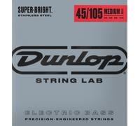 Dunlop DBSBS45105 Corde di basso super luminose Stainless Steel, luce .045-.105, Set a 4 corde, M
