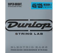 Dunlop DBSBS45125 super Bright corde per basso Stainless Steel 45-125, 5 corde/set a 5 corde M