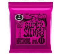 Ernie Ball, Super Slinky Nickel Wound, Corde per chitarra elettrica, confezione da 3, diametro 9-42
