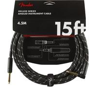 <![CDATA[Fender Deluxe Series Black 4,5 m Dritto - Angolo Cavo per strumento]]>