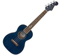 Fender Dhani Harrison Uke WN Sapphire Blue Transparent Ukulele tenore