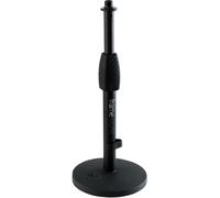 Gator Frameworks - GFW-MIC-0601 - stand da tavolo a base rotonda da 6" per microfono c/morsetto a torsione