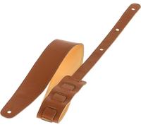 GEWA Cinghia per chitarra serie Regular, vera pelle, larghezza 70 mm, lunghezza 95-134 cm, wet sand - marrone medio, fatta a mano in Europa