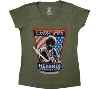 Rock Off Trade Maglietta Jimi Hendrix Electric Ladyland autorizzata Donna L Verde