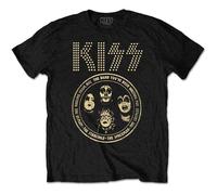 Kiss T-shirt Circle Band Logo – Nuovo Ufficiale – Uomo – Nero – XL