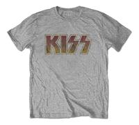 Kiss Vintage Classic Logo Grey M Maglietta
