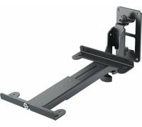 K&M 24167 Supporto da parete per amplificatori L con braccio regolabile, rotazione di 108° - in acciaio, nero - 21-34 cm -suppota fino a 15 kg