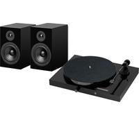 <![CDATA[Pro-Ject Juke Box E1 + Speaker Box 5E OM5e High Gloss Piano Black Kit Turntable]]>