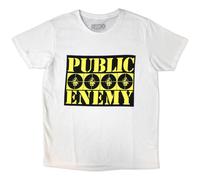 <![CDATA[Public Enemy Four Logos White M Maglietta]]>