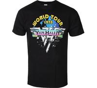 <![CDATA[Van Halen World Tour '78 Full Colour Black XL Maglietta]]>