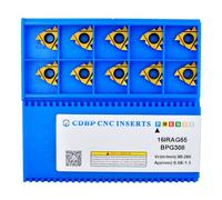 CDBP Inserti per Filettatura 16IR AG55 in Carburo di Tungsteno, per Filettatura Interna su Tornio CNC, 10 Pezzi