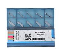 CDBP Inserti per Scanalatura MGMN200 in Carburo di Tungsteno 2mm, Rivestimento PVD per Acciai Inox Troncatura e Lavorazioni ad Alta Velocità, 10pezzi