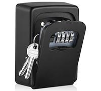 CDC DIGI Cassetta di sicurezza con combinazione a 4 cifre, montaggio a parete, approvata dalla polizia, cassaforte per chiavi esterna, impermeabile e di sicurezza, per casa, garage, ufficio, scuola