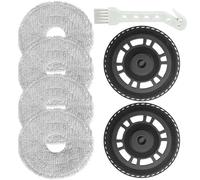 CDDCWZ 4 panni per la pulizia con 2 supporti di ricambio | Accessori Ricambio Robot Aspirapolvere Compatibili con Dreame L10s Pro Ultra Heat, L10s Ultra Gen2, X40 Ultra, X40 Master