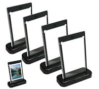 CDDCWZ 4 pezzi Porta carte magnetico, porta magnetico in acrilico da 35 PT, custodie in acrilico per carte con caricamento dall'alto,collezionabili, carte sportive (nero)