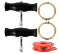 CDDCWZ 5 Pezzi Strumento per la rimozione del Parabrezza dell'auto con Maniglia e Filo da Taglio 2 Strumento per la rimozione del Parabrezza dell'auto 2 Rotoli di Filo