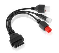 CDDCWZ Cavo Adattatore per Moto, Cavo Adattatore OBD2 a 3, 4 e 6 Pin | Compatibile con moto Yamaha Euro5, Honda Yamaha Euro6 X-MAX T Racer (cavo OBD-II, connettore 3 in 1)