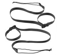 CDDCWZ Confezione da 2 Guinzagli da Snowboard Regolabili - Attacchi da Snowboard in Nylon Nero - Unisex Adatto a Bambini, Adolescenti e Adulti