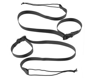 CDDCWZ Confezione da 2 Guinzagli da Snowboard Regolabili - Attacchi da Snowboard in Nylon Nero - Unisex Adatto a Bambini, Adolescenti e Adulti