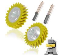 CDDCWZ Confezione da 2 W10112253 Ingranaggio a vite senza fine di ricambio per mixer compatibile con Whirlpool Kenmore 4162897 WPW10112253 4169830 WPW10112253VP 5K5SS (include spazzola di carbone)