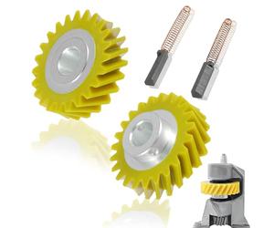 CDDCWZ Confezione da 2 W10112253 Ingranaggio a vite senza fine di ricambio per mixer compatibile con Whirlpool Kenmore 4162897 WPW10112253 4169830 WPW10112253VP 5K5SS (include spazzola di carbone)