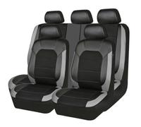 CDDHQFD 9 Pezzi Auto Set Coprisedili per Hyundai Tucson 2005-2018 2019 2020 2021 2022 2023 2024, Pelle Set Completo Durevole Traspirante Comfort Impermeabile Protect Accessori,Grey