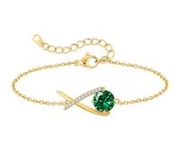 CDE Bracciale da donna con simbolo dell'infinito, placcato in oro 14 carati | Bracciale regalo per Natale, San Valentino, festa della mamma, matrimonio, anniversario, compleanno, moglie, fidanzata, mamma