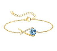 CDE Bracciale da donna con simbolo dell'infinito, placcato in oro 14 carati | Bracciale regalo per Natale, San Valentino, festa della mamma, matrimonio, anniversario, compleanno, moglie, fidanzata, mamma