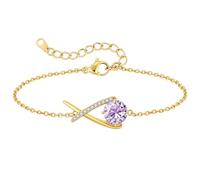 CDE Bracciale da donna con simbolo dell'infinito, placcato in oro 14 carati | Bracciale regalo per Natale, San Valentino, festa della mamma, matrimonio, anniversario, compleanno, moglie, fidanzata, mamma