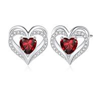 CDE Orecchini Cuore d‘Amore Argento Regalo Donna di Compleanno | Moda Orecchini Gioielli Donna Anniversario Natale San Valentino Regalo per Lei/Fidanzata/Mogile/Sorella/Amica/Mamma